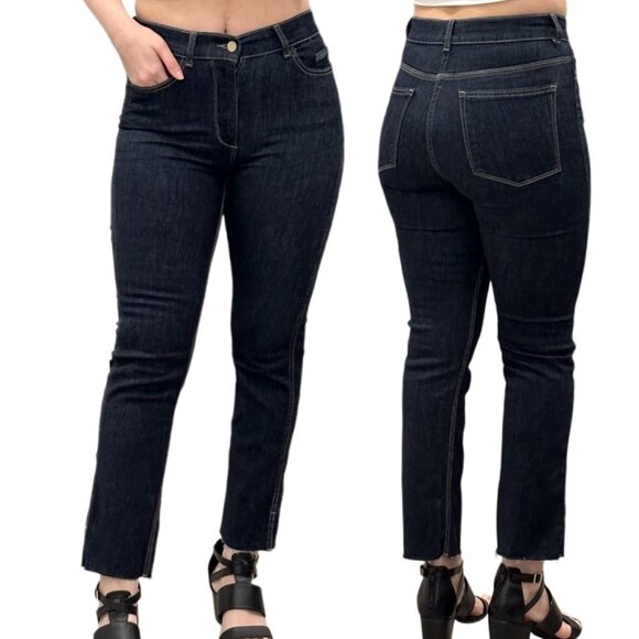 DL1961 Mara Straight High Rise Instasculpt Ankle Jeans in Snyder Dark Wash Sz 27 - Picture 3 of 16